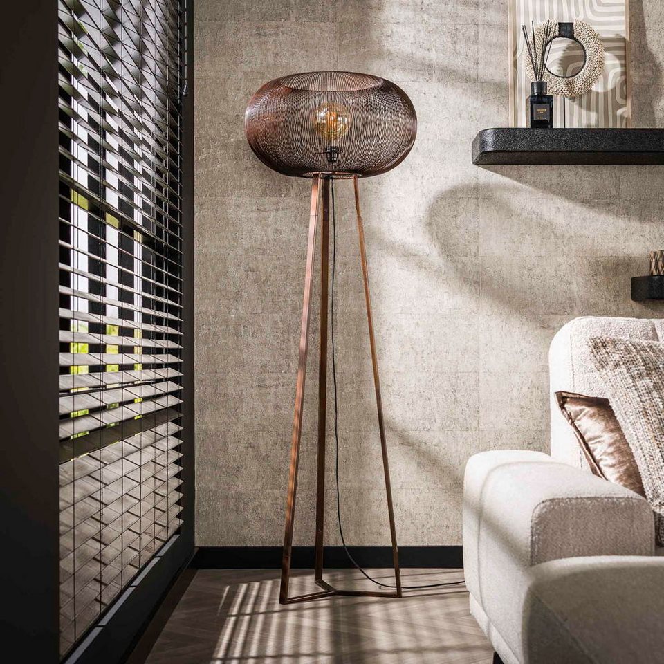 Schwarze Japandi Stehlampe