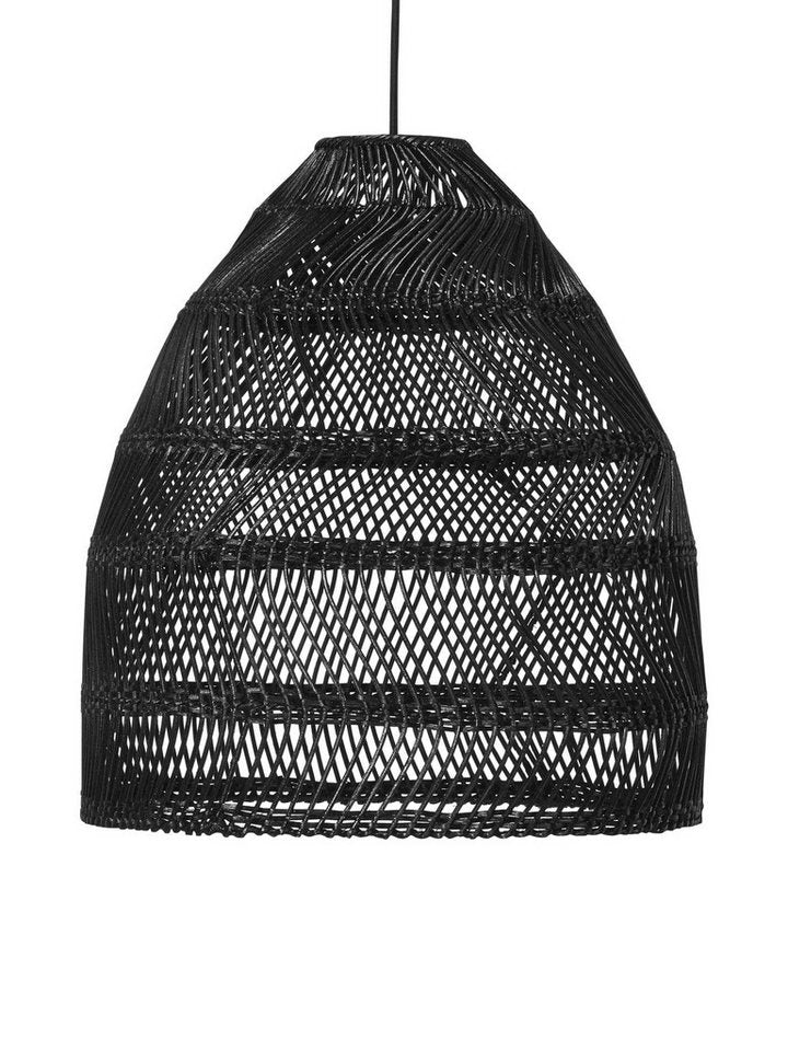 Handgeflochtene Japandi Outdoor-Pendelleuchte aus Naturfasern