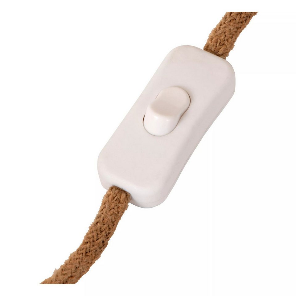 Japandi Nachttischlampe Weiß Beige aus Keramik