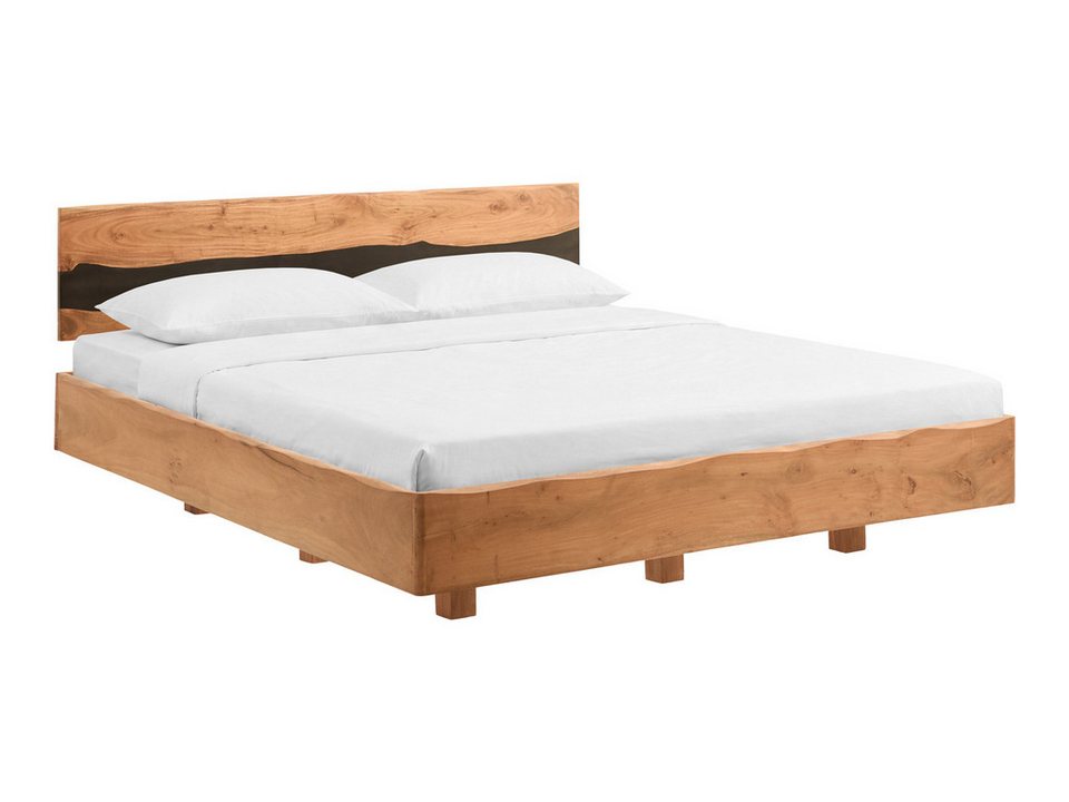 Japandi Doppelbett aus massivem Akazienholz