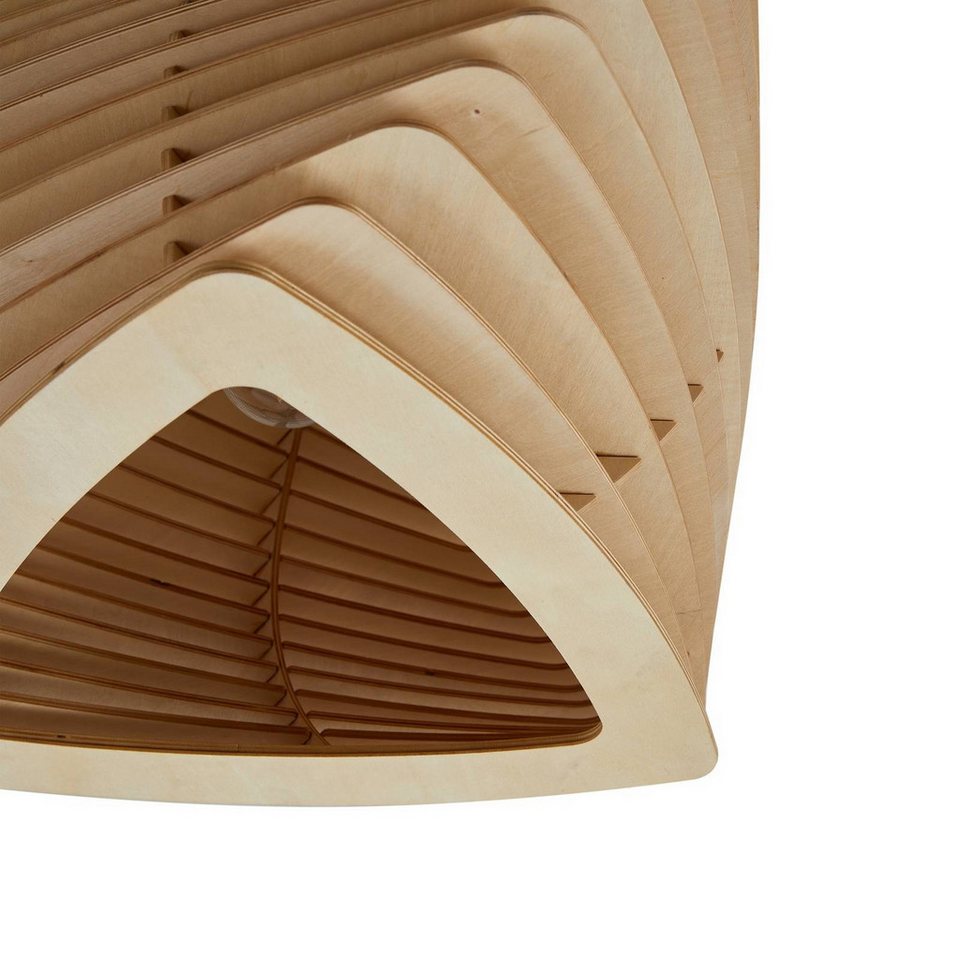 Japandi LED-Deckenleuchte aus Holz