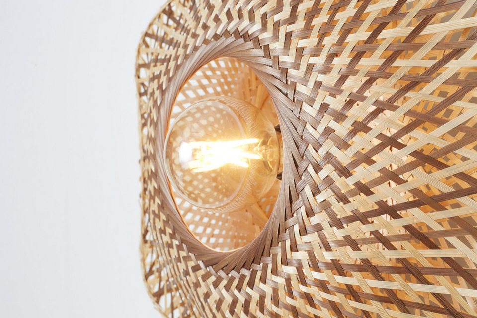 Japandi LED-Wandleuchte aus Bambus