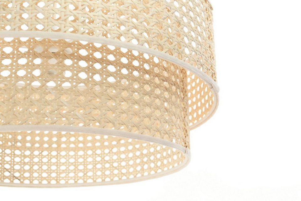 Japandi Rattan-Pendelleuchte im Flechtdesign