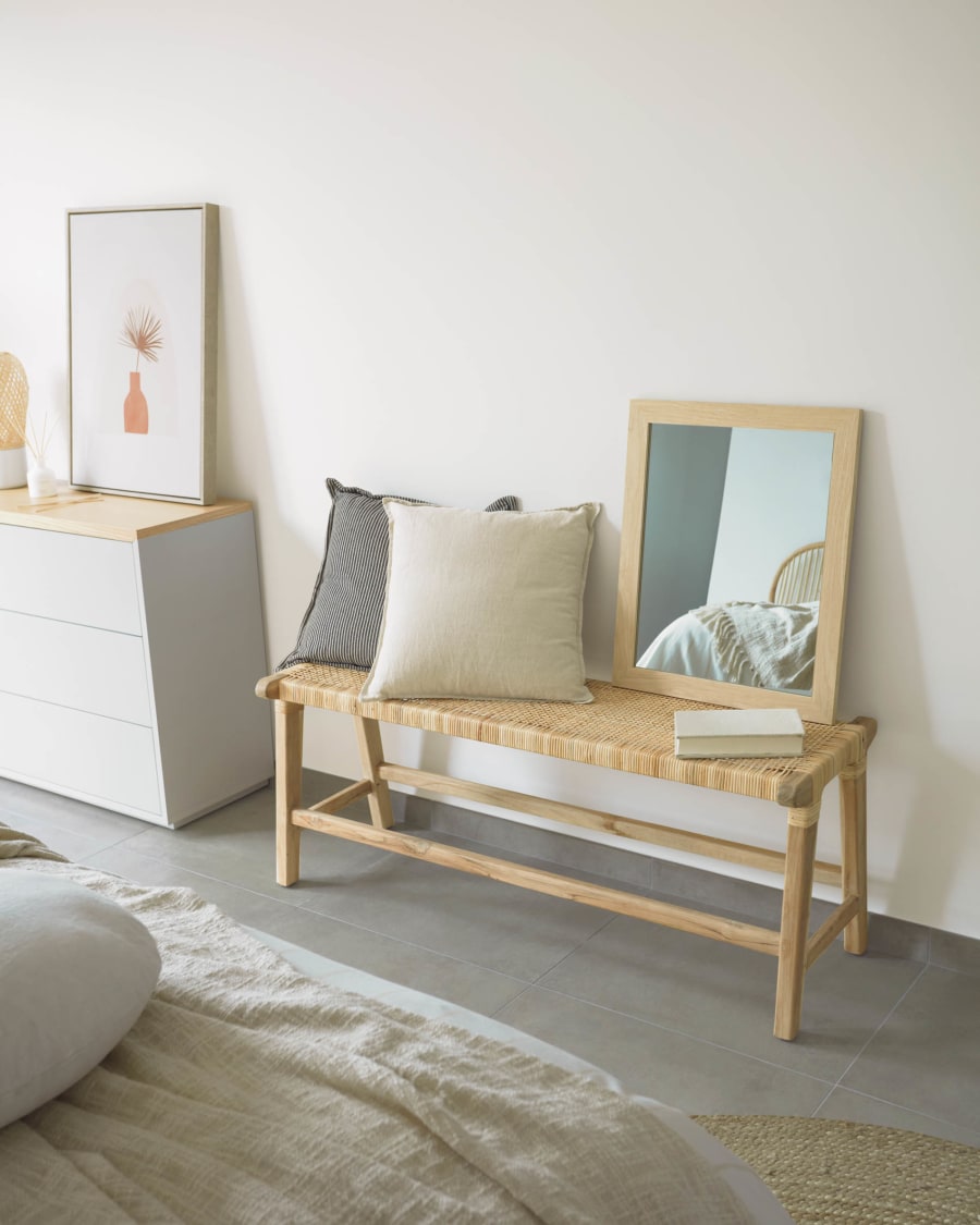 Japandi Rattan Sitzbank