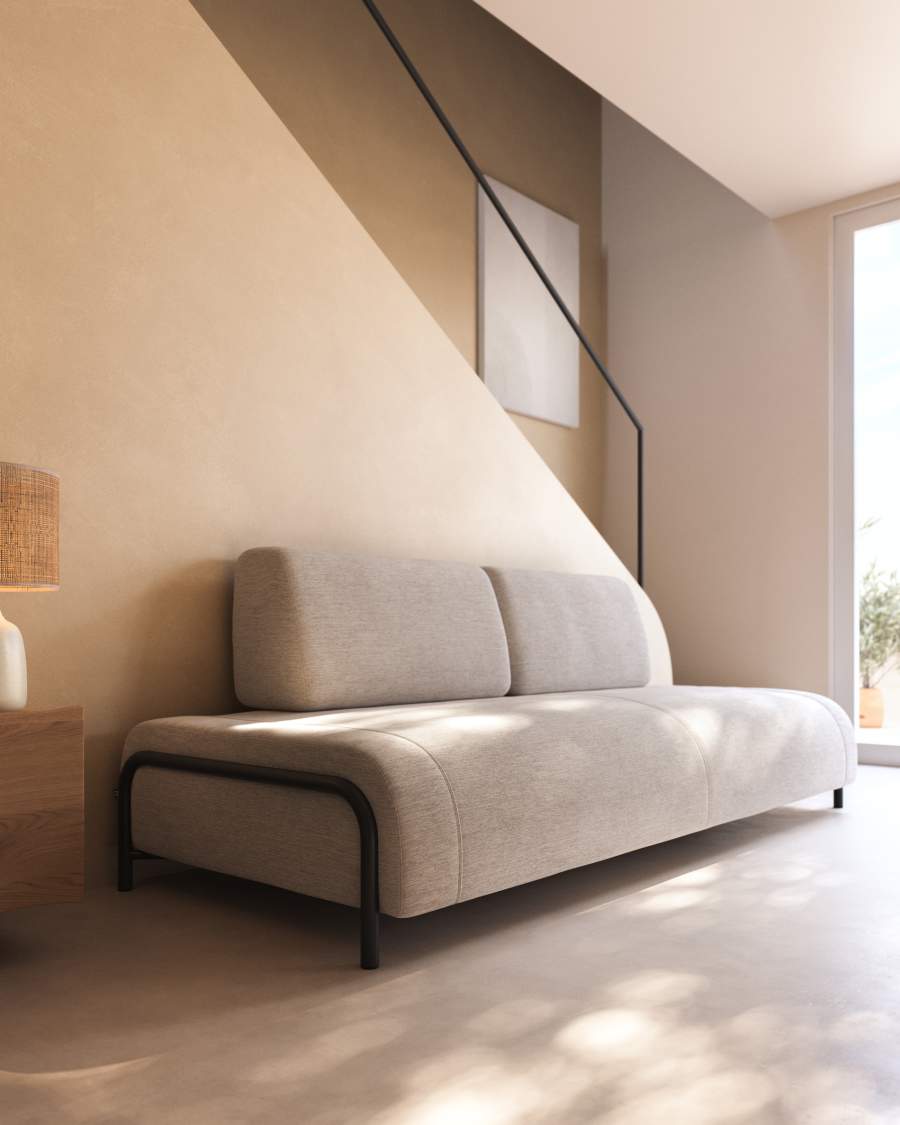 Modulsofa Japandi Beige Grau