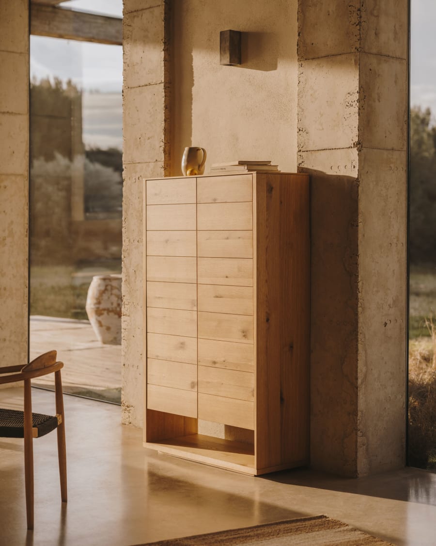 Japandi Sideboard aus Naturholz