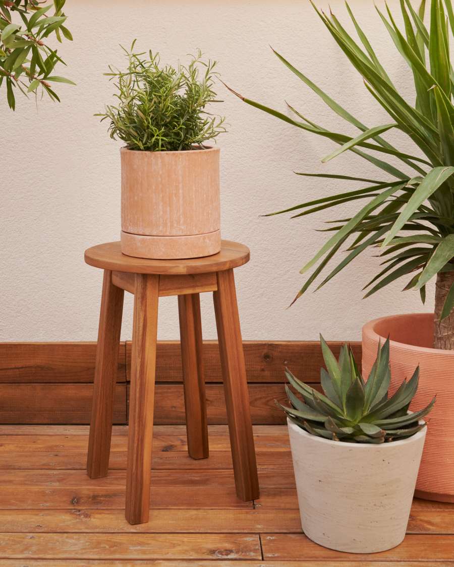 Fußablage Japandi aus Akazienholz für Outdoor