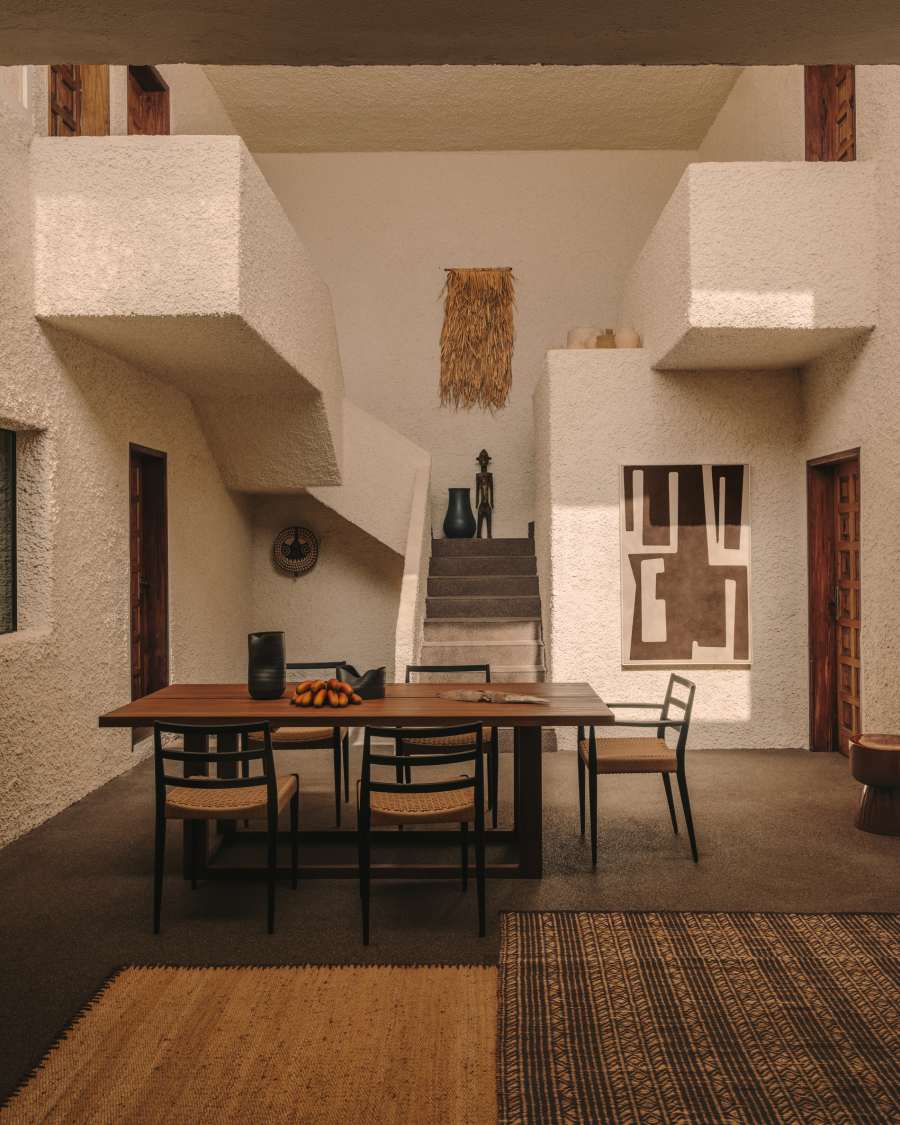Japandi Esstisch aus Teakholz 220x100 cm