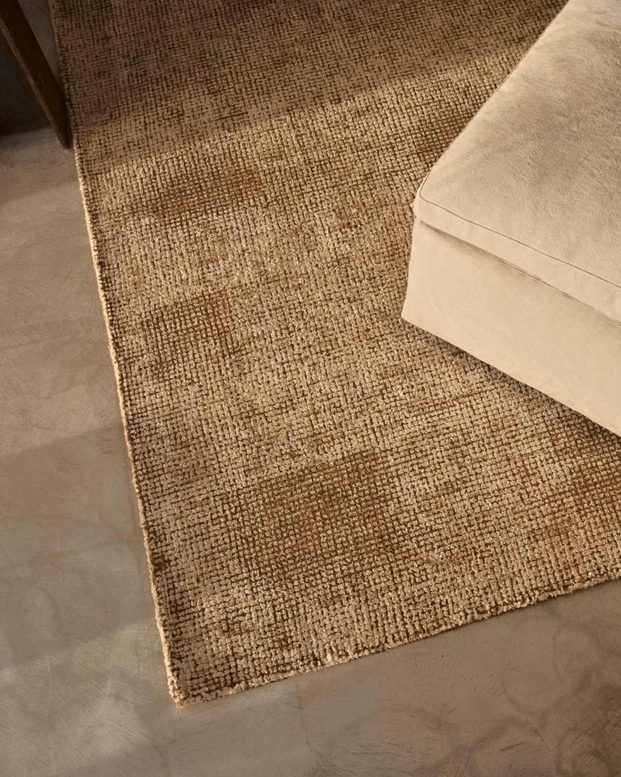 Teppich Japandi Wolle Bambusviskose Grün 160x230 cm