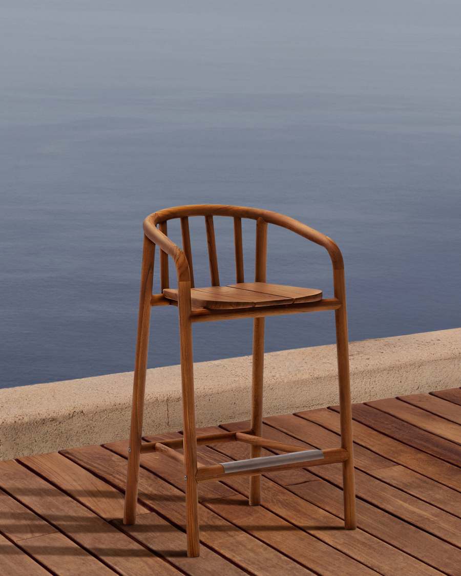 Hocker Japandi Teakholz Outdoor 65 cm