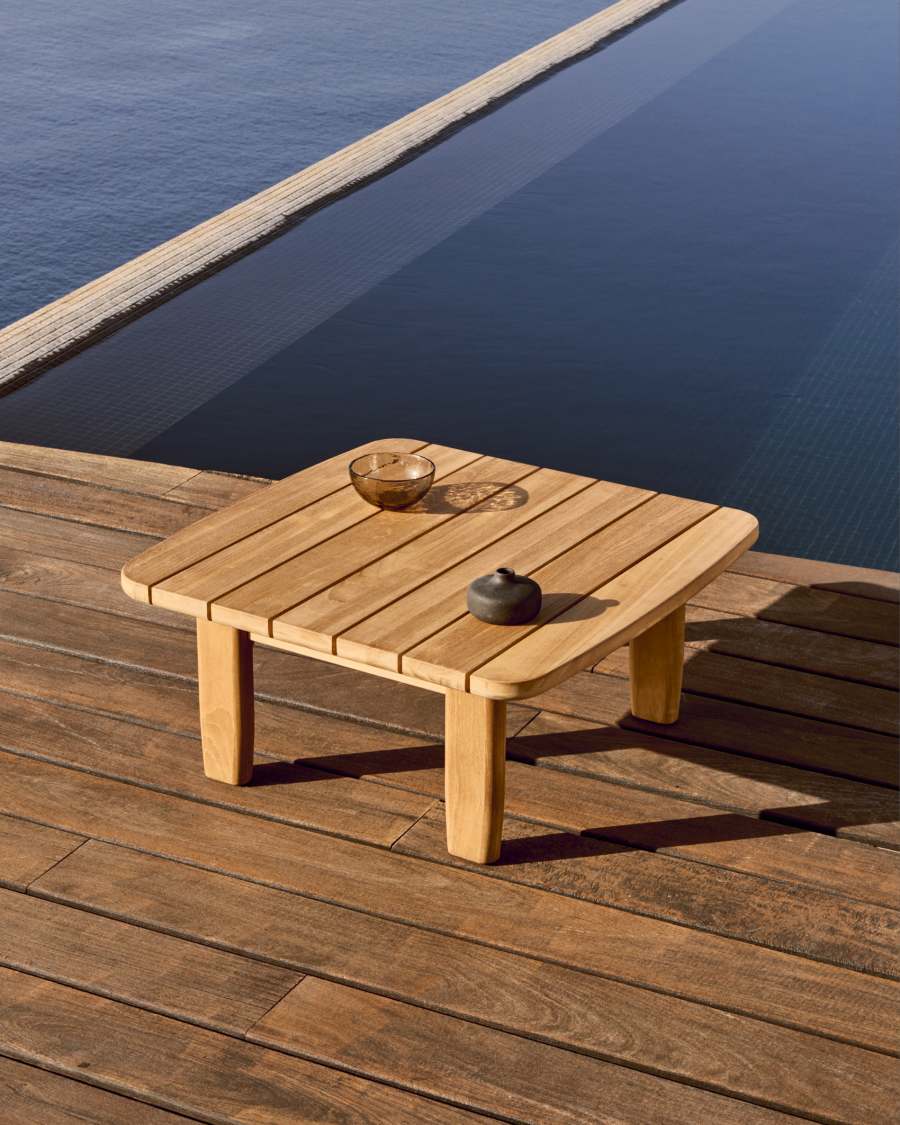 Beistelltisch Japandi Teakholz 70x70 cm
