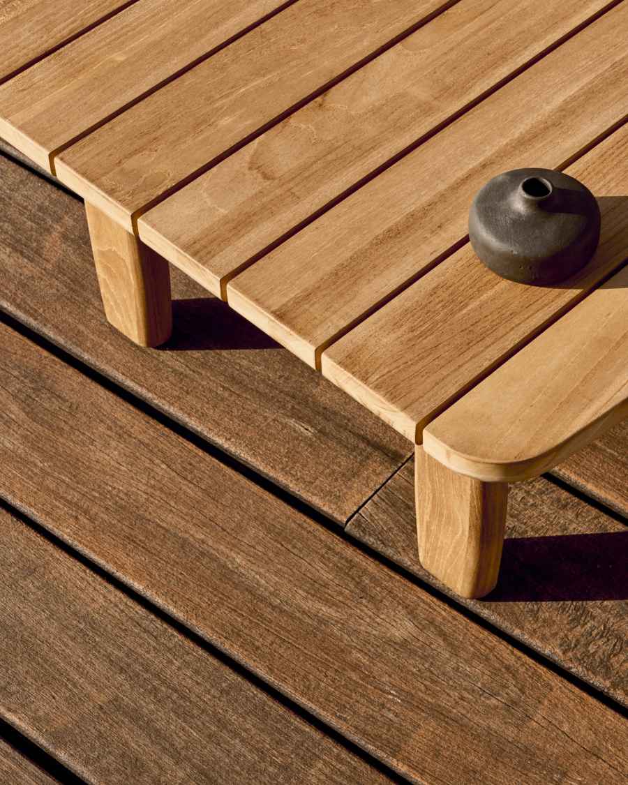 Beistelltisch Japandi Teakholz 70x70 cm