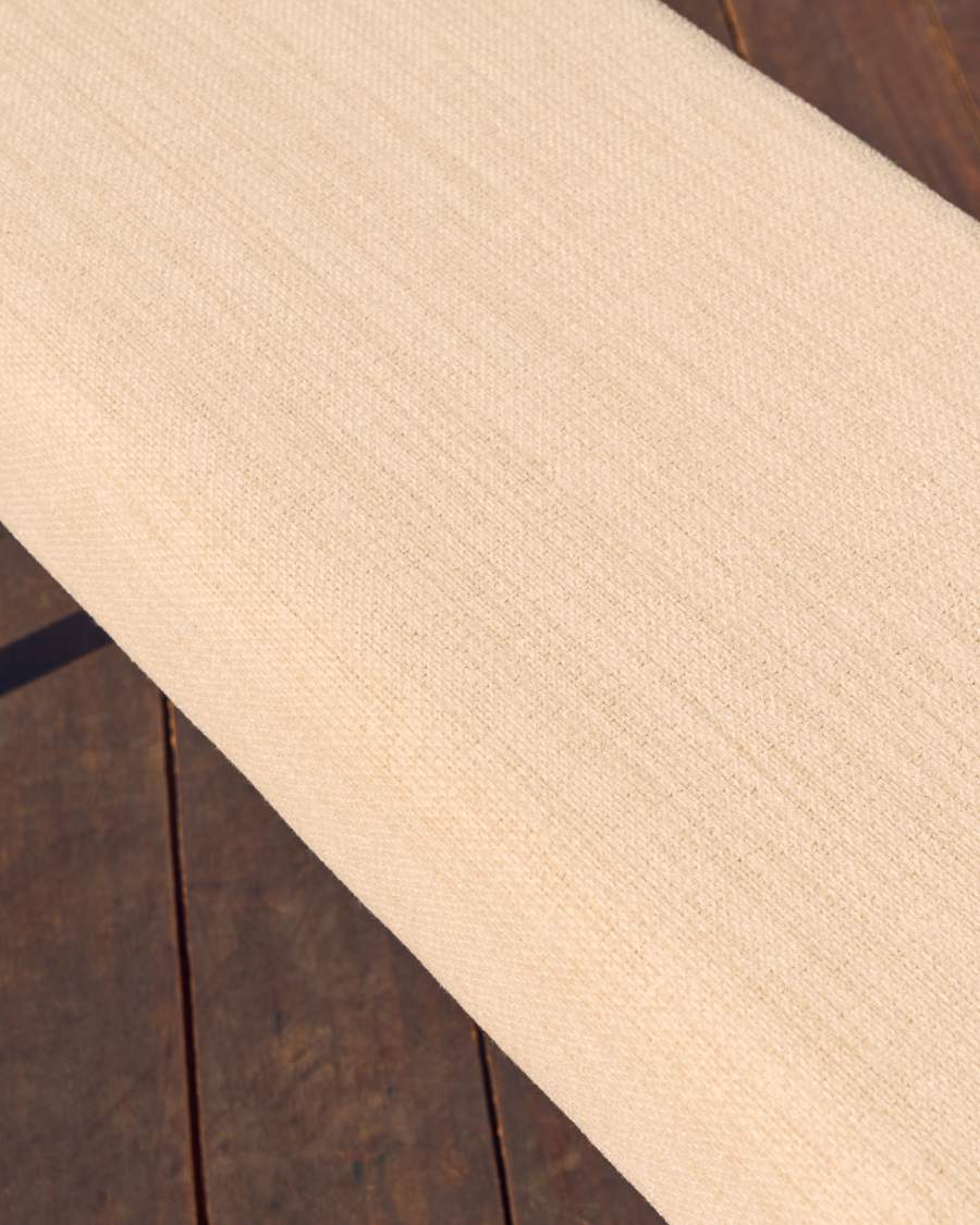 Japandi Polsterbank aus Eichenholz und Nussbaum, 120 cm