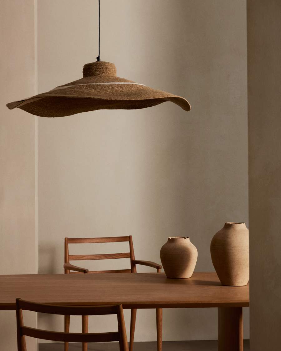 Deckenleuchte Japandi Naturfasern Baumwolle 90 cm