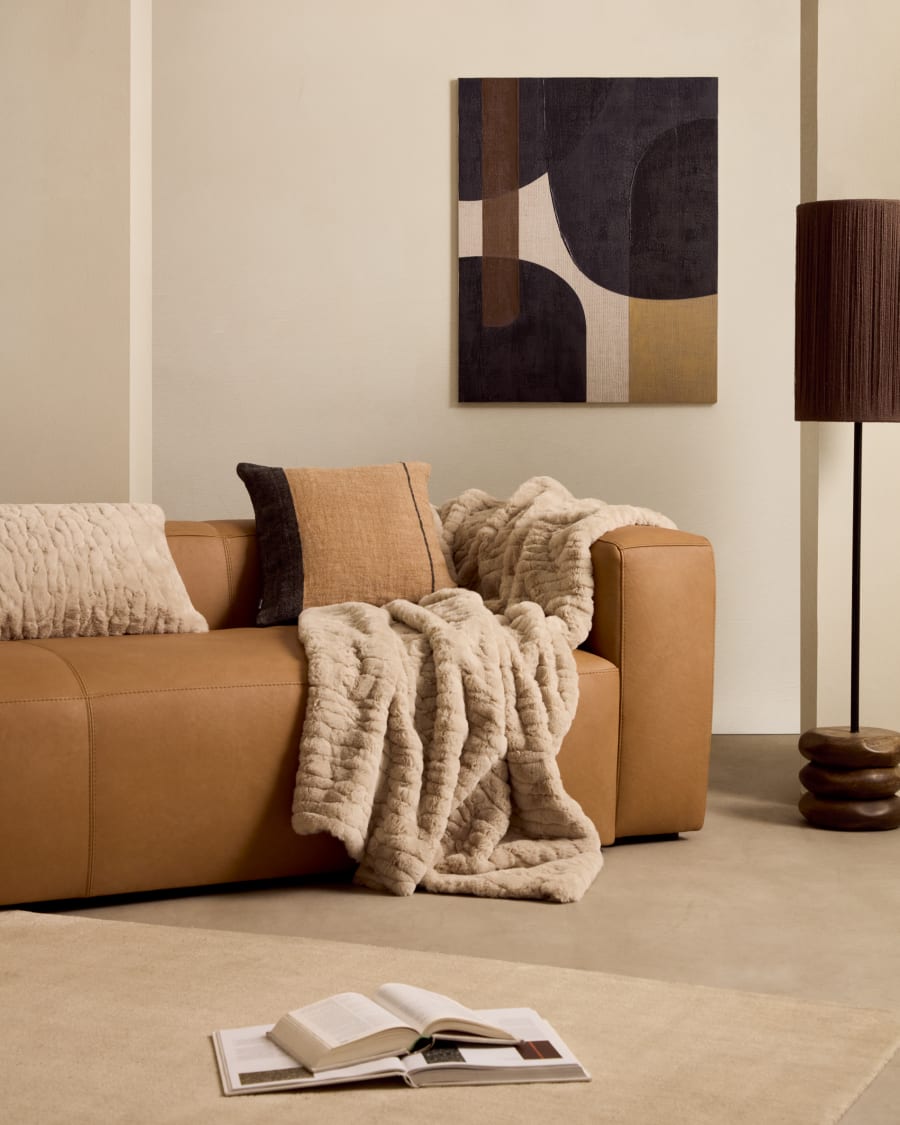 Braun Abstrakt Japandi Leinwand