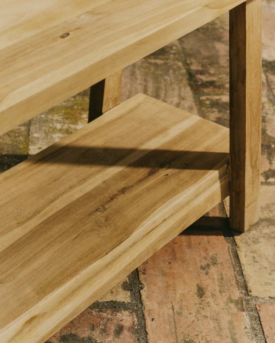 Bank Japandi aus Recyceltem Teakholz 100 cm