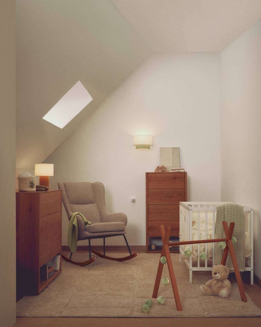 Tischlampe Japandi Kordel Senfgelb