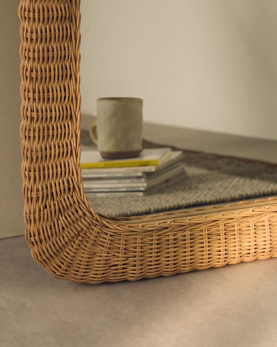 Spiegel Japandi Rattan 58x79 cm