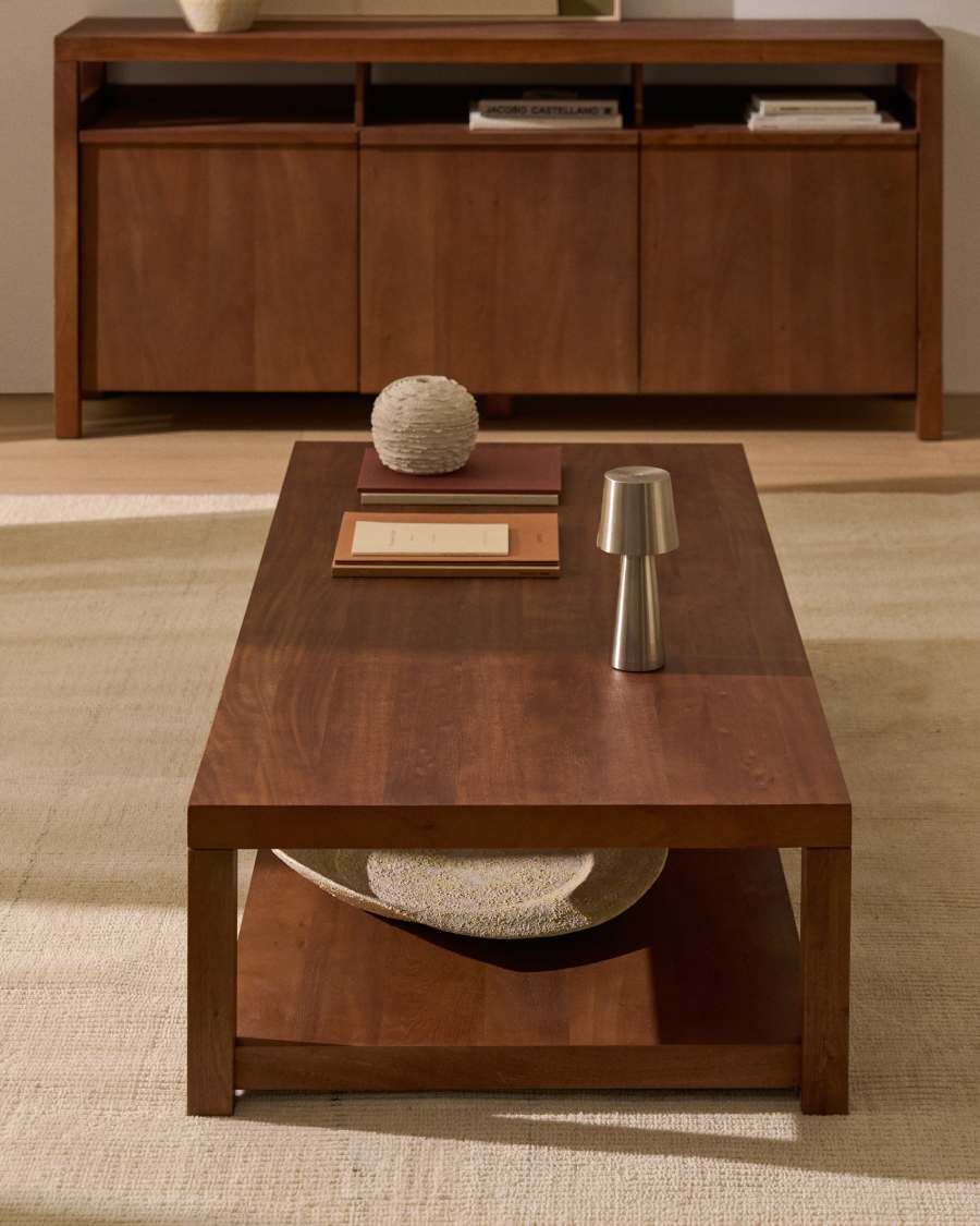 Couchtisch Japandi Akazienholz 150x70 cm
