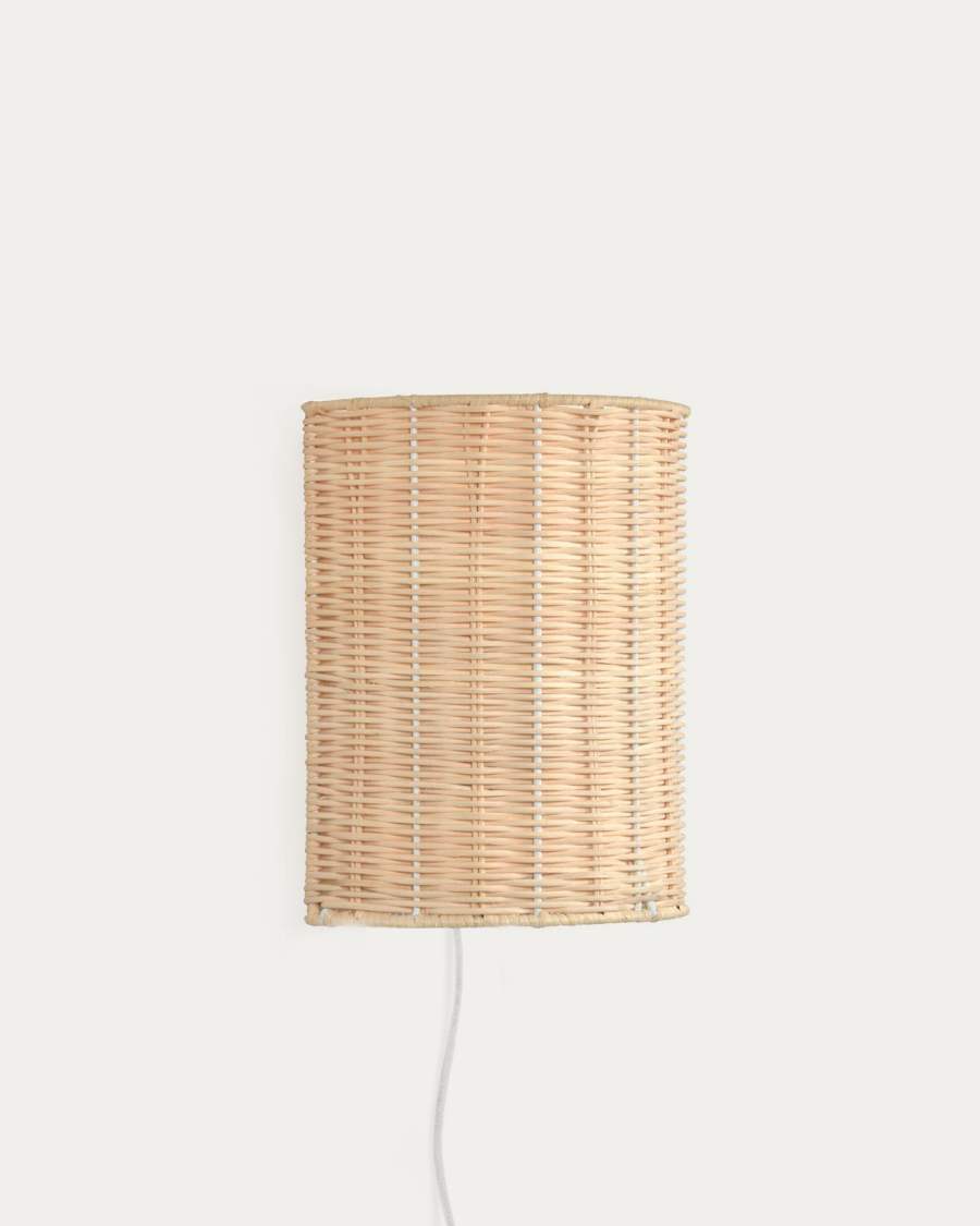 Wandleuchte Japandi Rattan Natur
