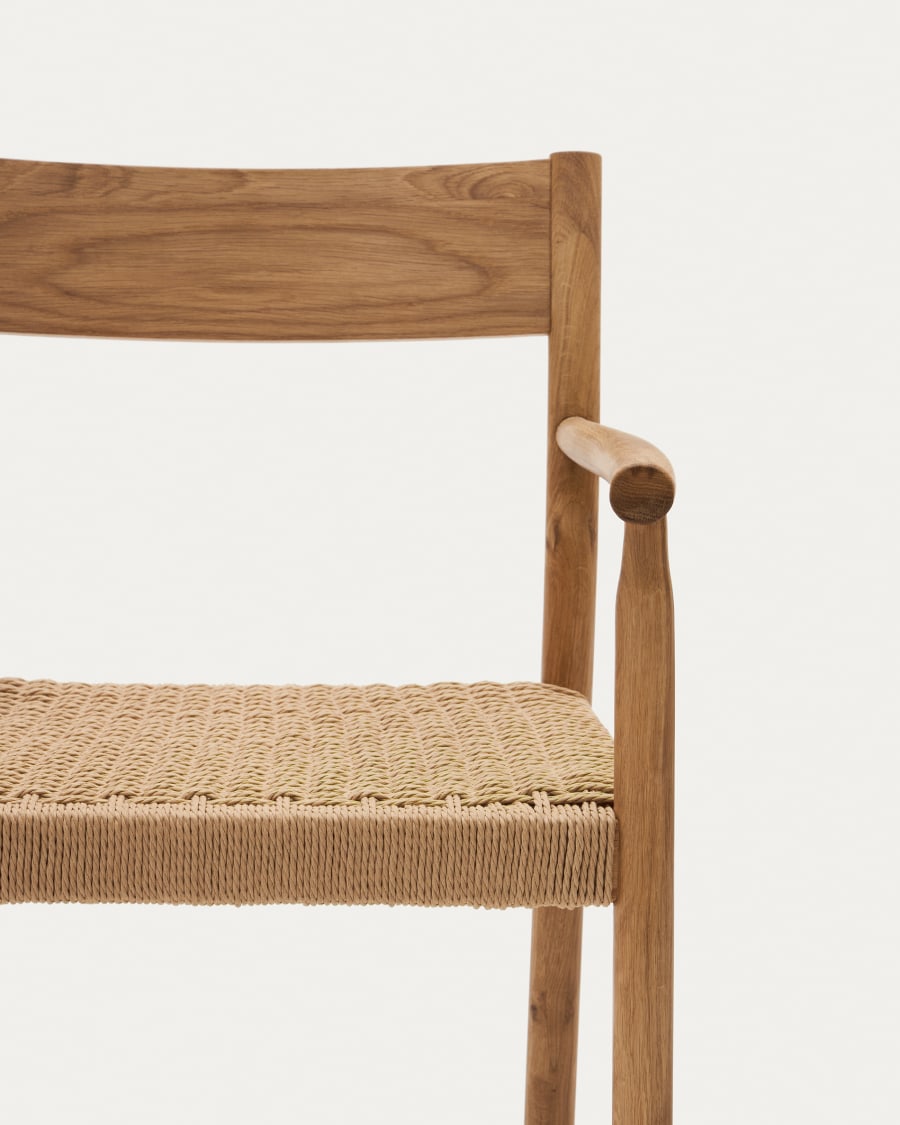 Japandi Stuhl aus Holz und Seil