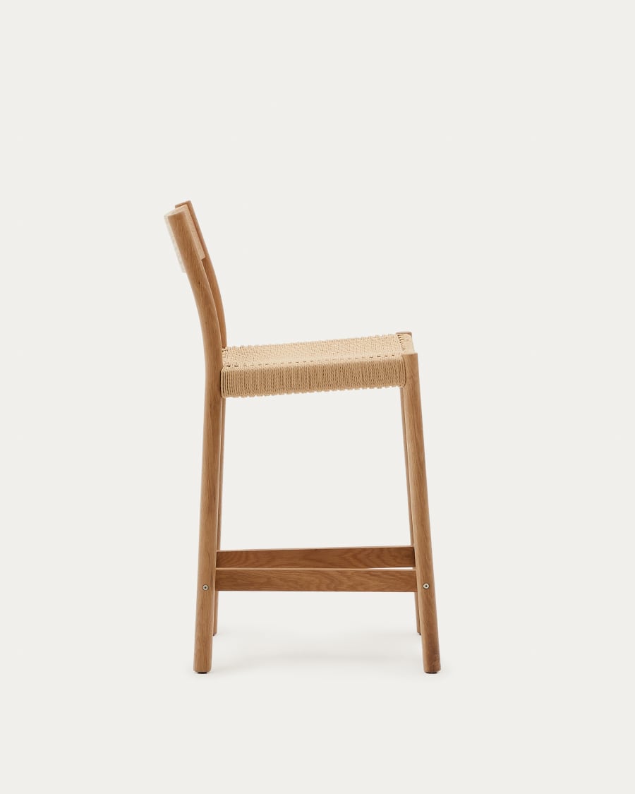 Japandi Hocker mit Rückenlehne