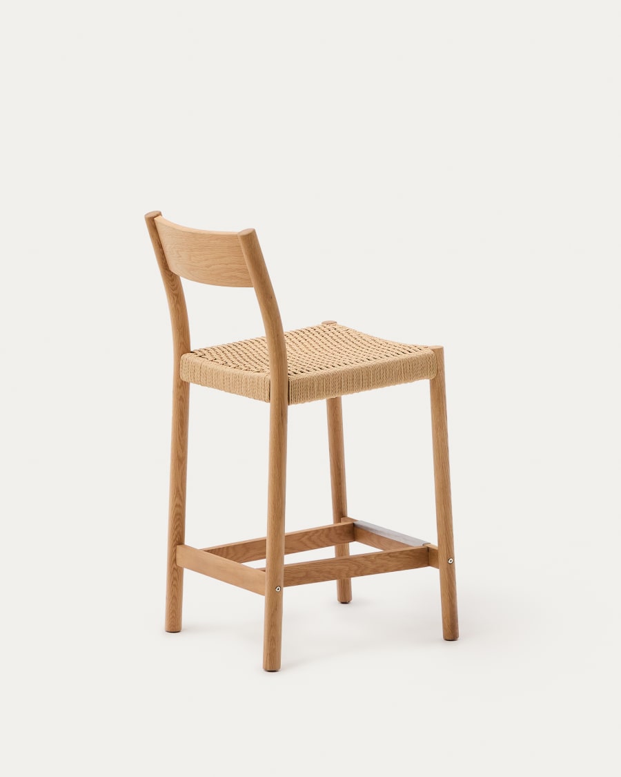 Japandi Hocker mit Rückenlehne