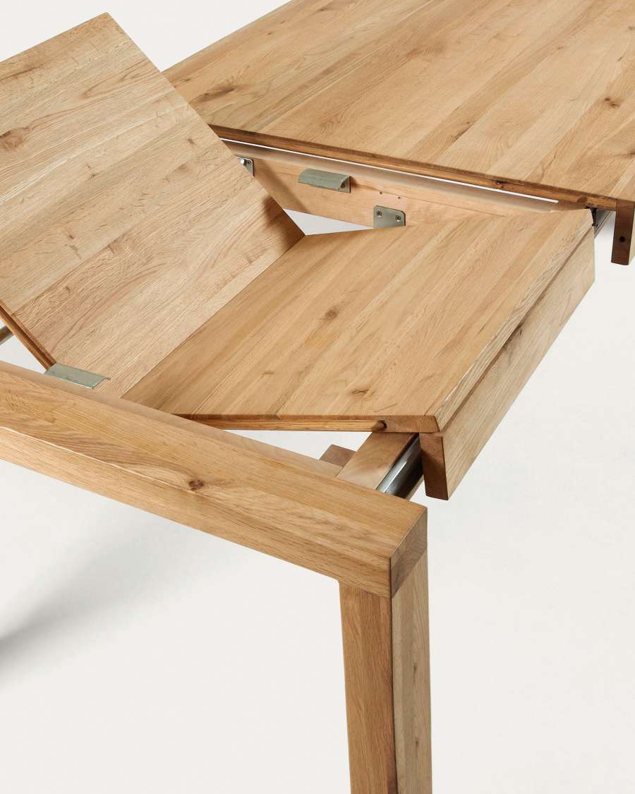 Ausziehtisch Japandi Eichenfurnier Natur 180–230 cm