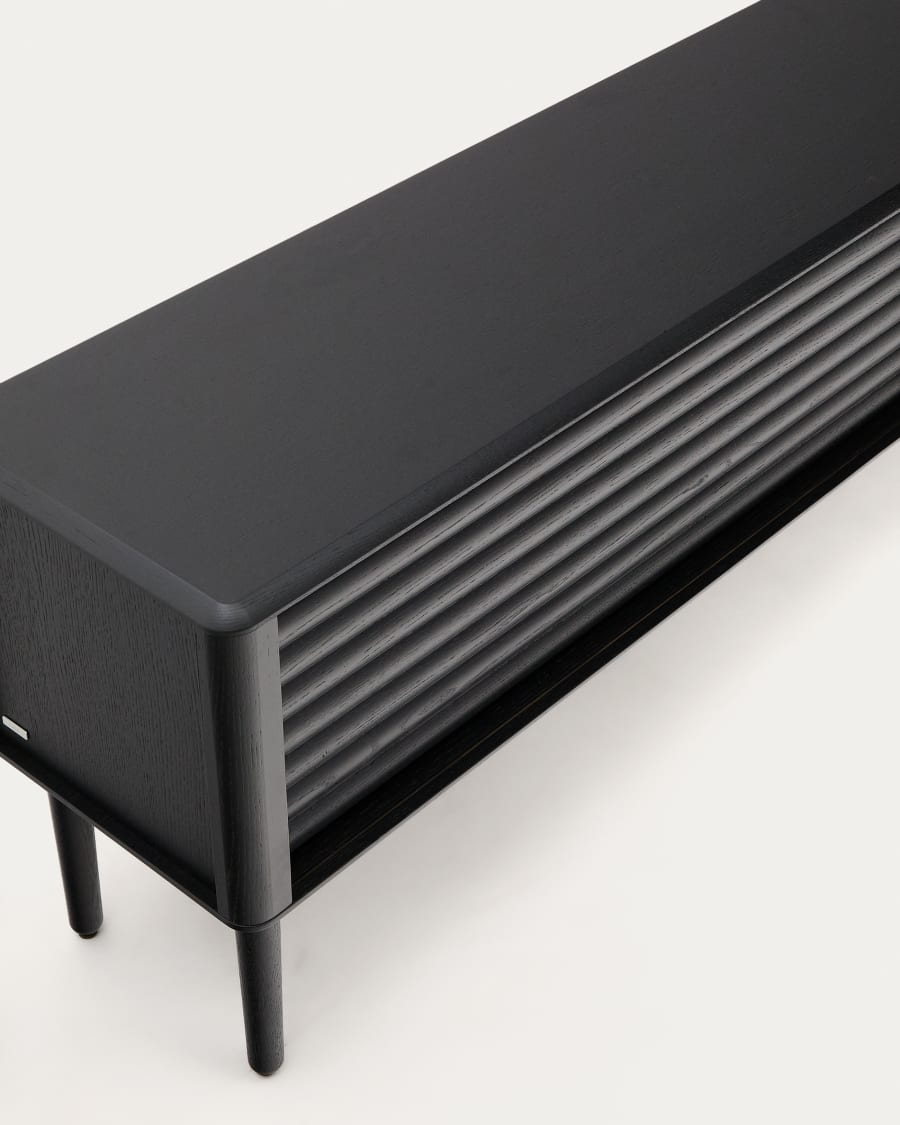 Schwarzes Japandi TV-Board