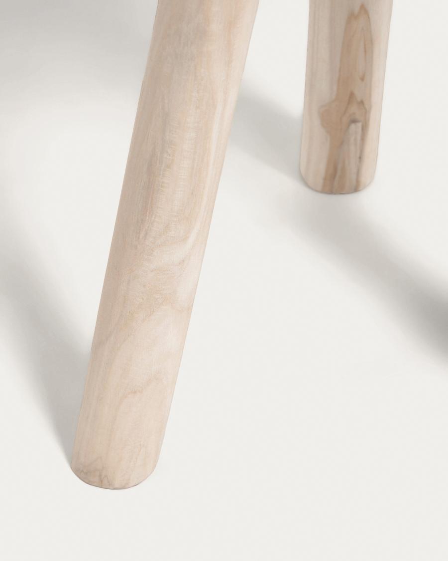 Beistelltisch Japandi Teakholz Rund 35 cm