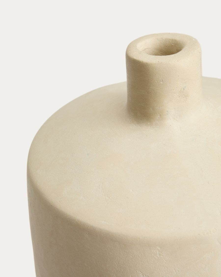 Vase Japandi Beige Pappmaché 39 cm