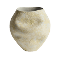 Japandi Vase Ecru Gelb Keramik 35 cm