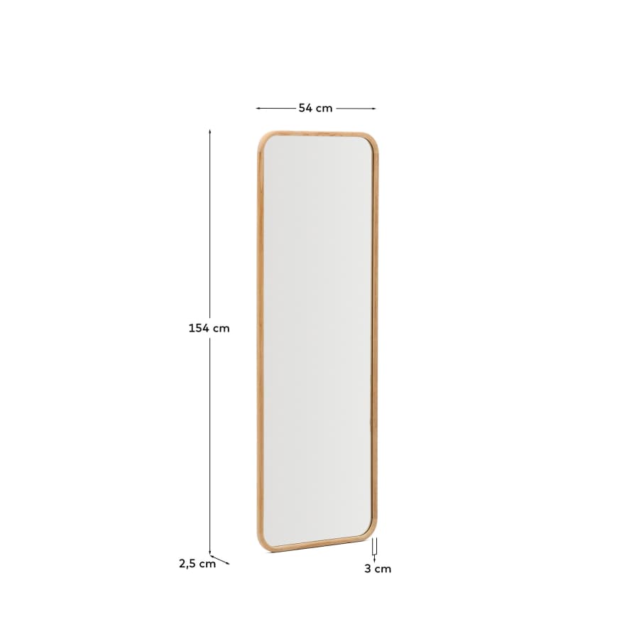 Spiegel Japandi Teakholz 54x154 cm