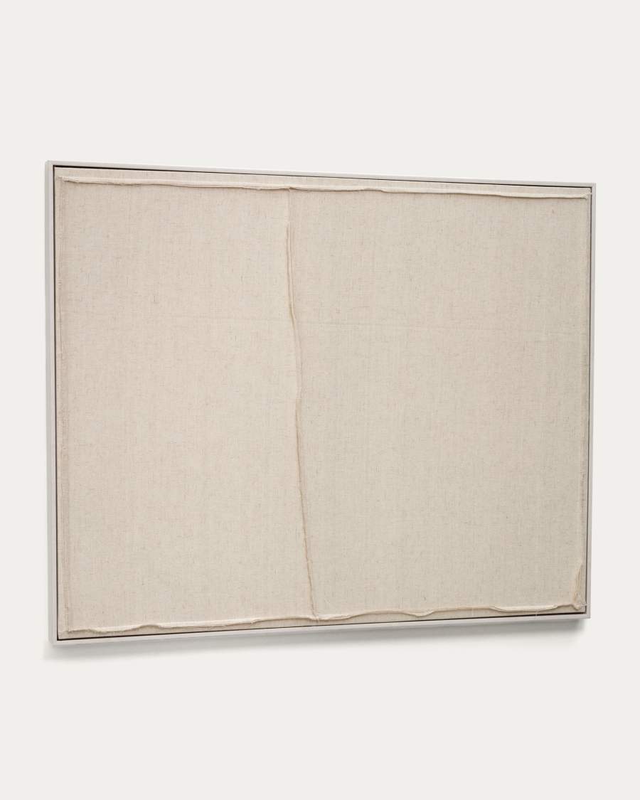 Japandi Bild Weiß mit Horizontalen Linien 82x102 cm