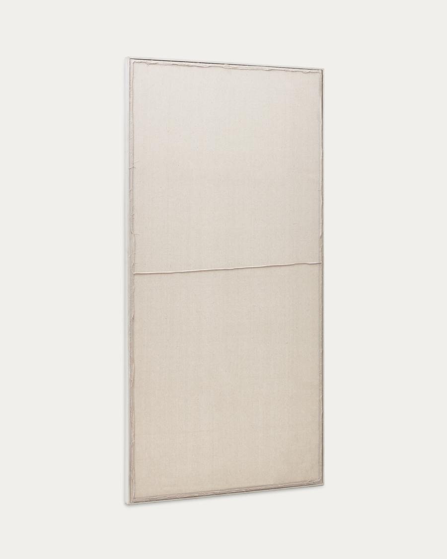 Japandi Bild Weiße Horizontale Linie 110x220 cm