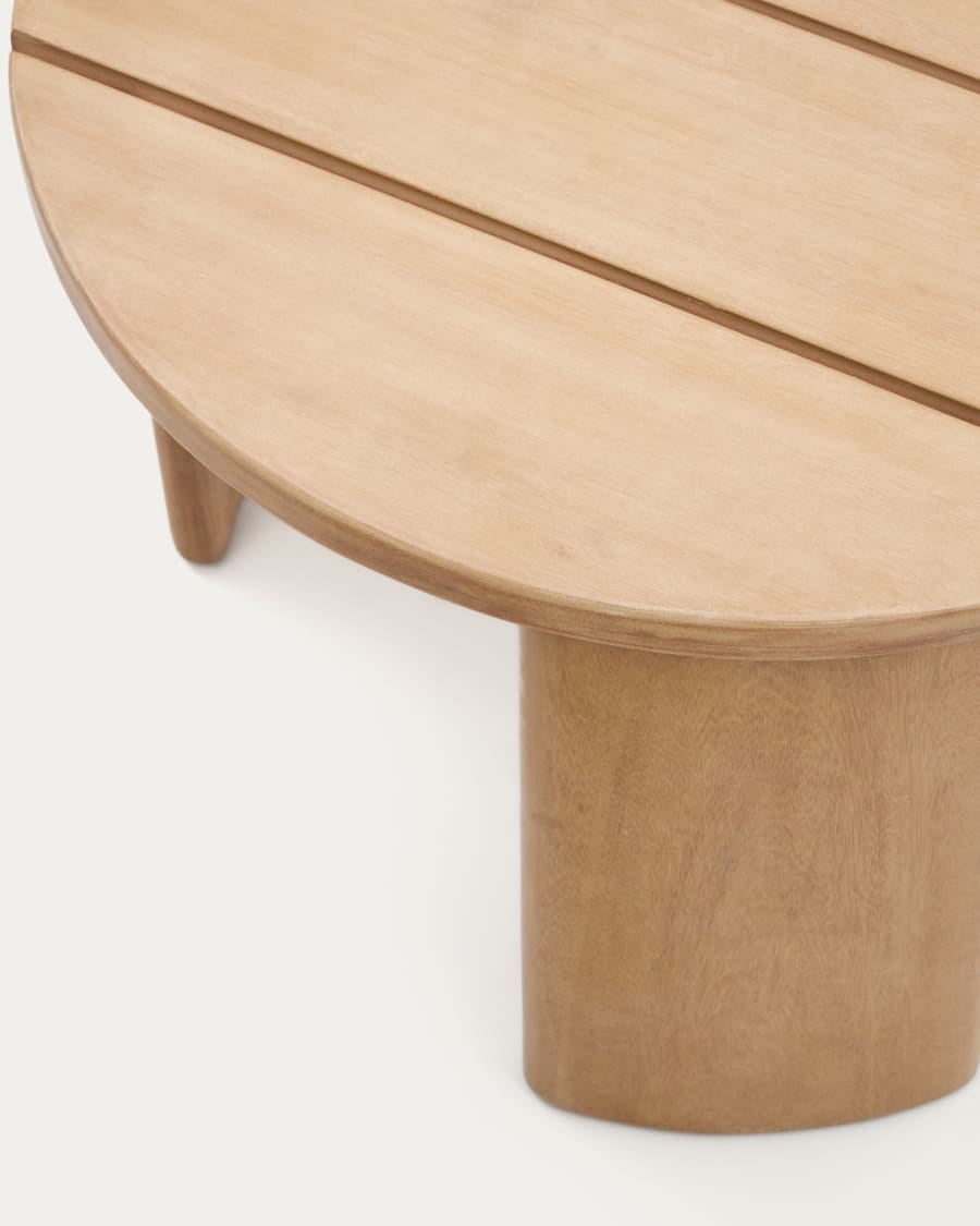 Japandi Beistelltisch aus Holz für den Außenbereich