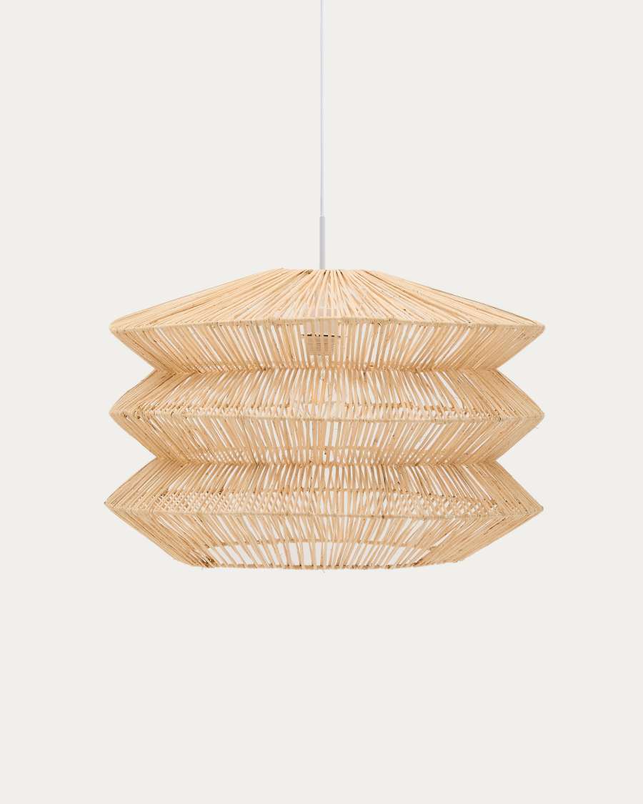 Deckenleuchte Lampenschirm Japandi Naturfaser 60x39 cm