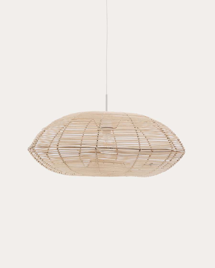 Deckenleuchte Japandi Rattan Hell 70 cm Lampenschirm