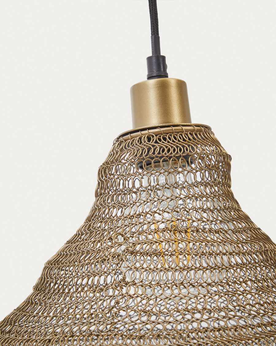 Deckenleuchte Japandi Metall Gold 48 cm