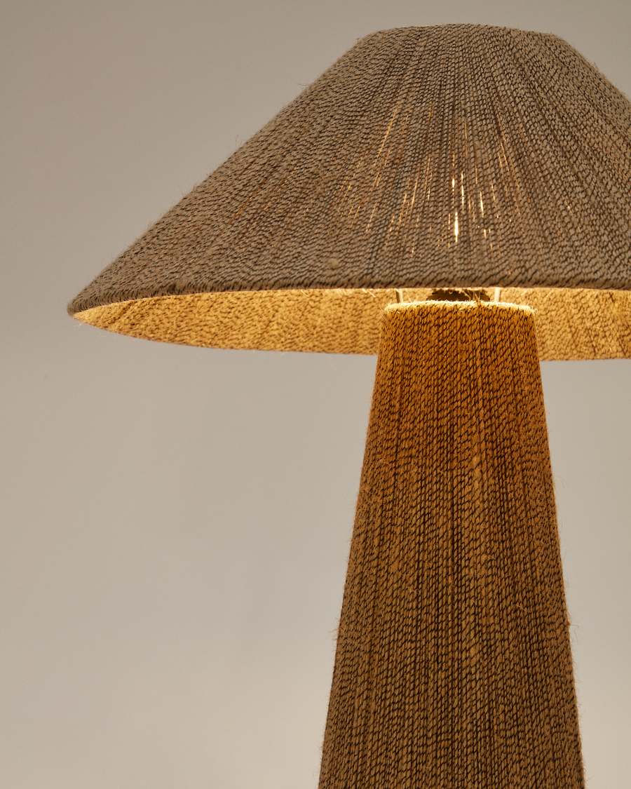 Tischlampe Japandi Jute Natur