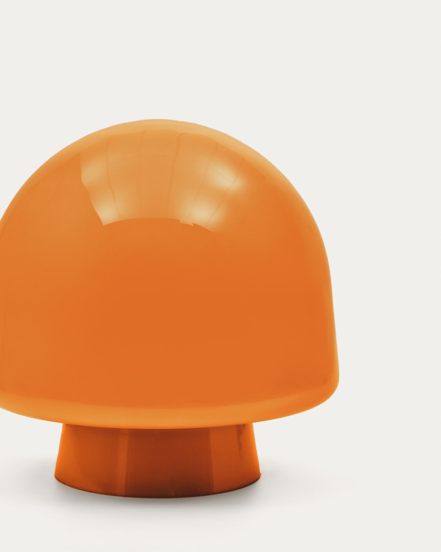 Tischlampe Japandi Glas Orange