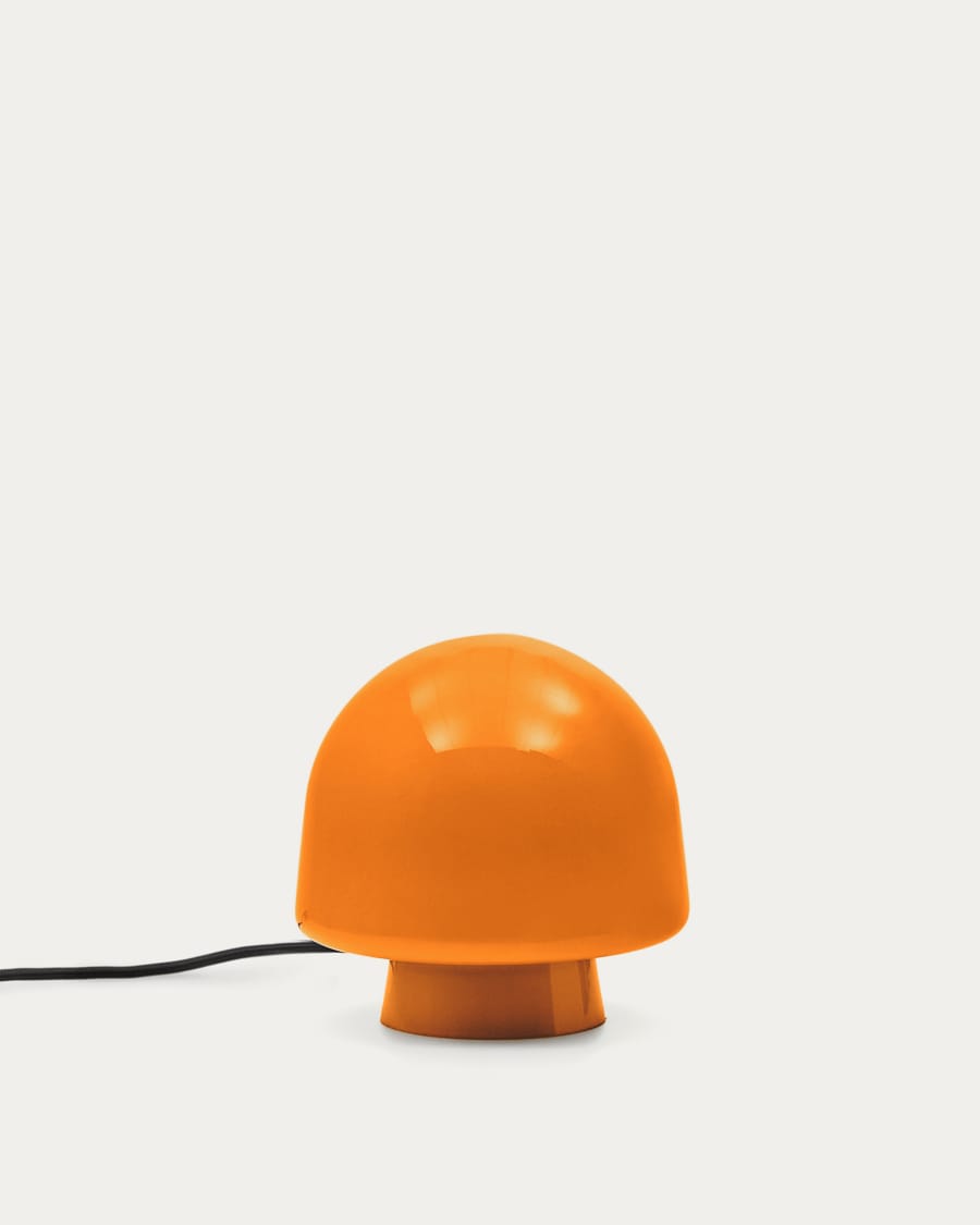 Tischlampe Japandi Glas Orange