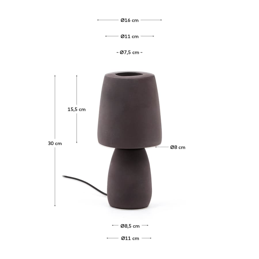 Tischlampe Japandi Terrakotta Braun