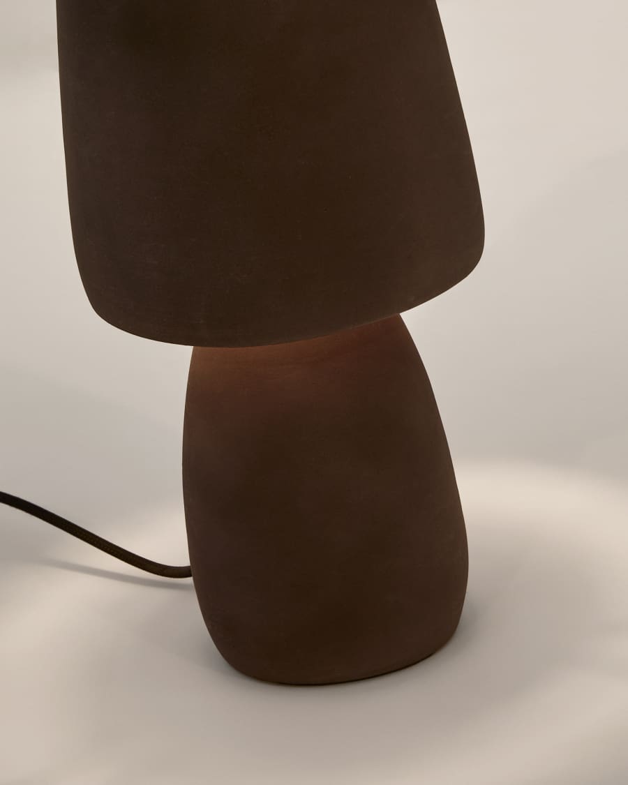 Tischlampe Japandi Terrakotta Braun