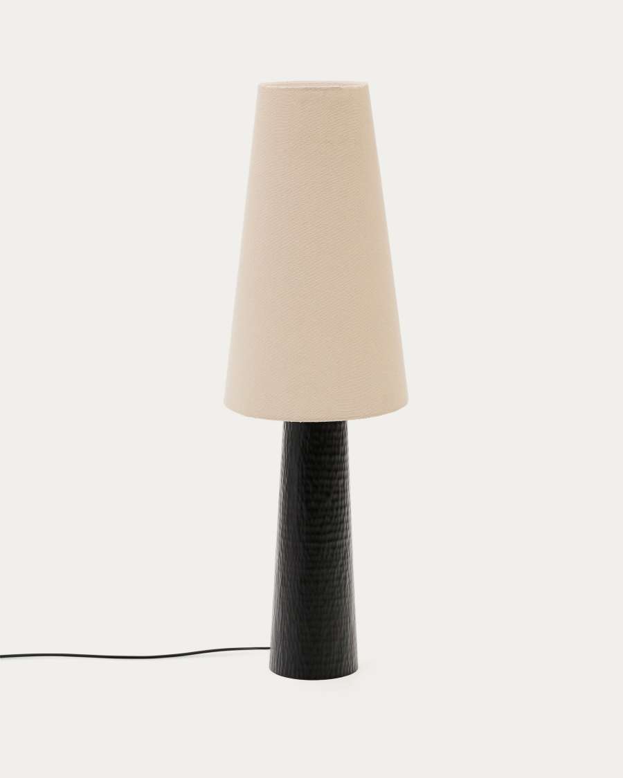 Japandi Stehlampe aus Metall in Schwarz