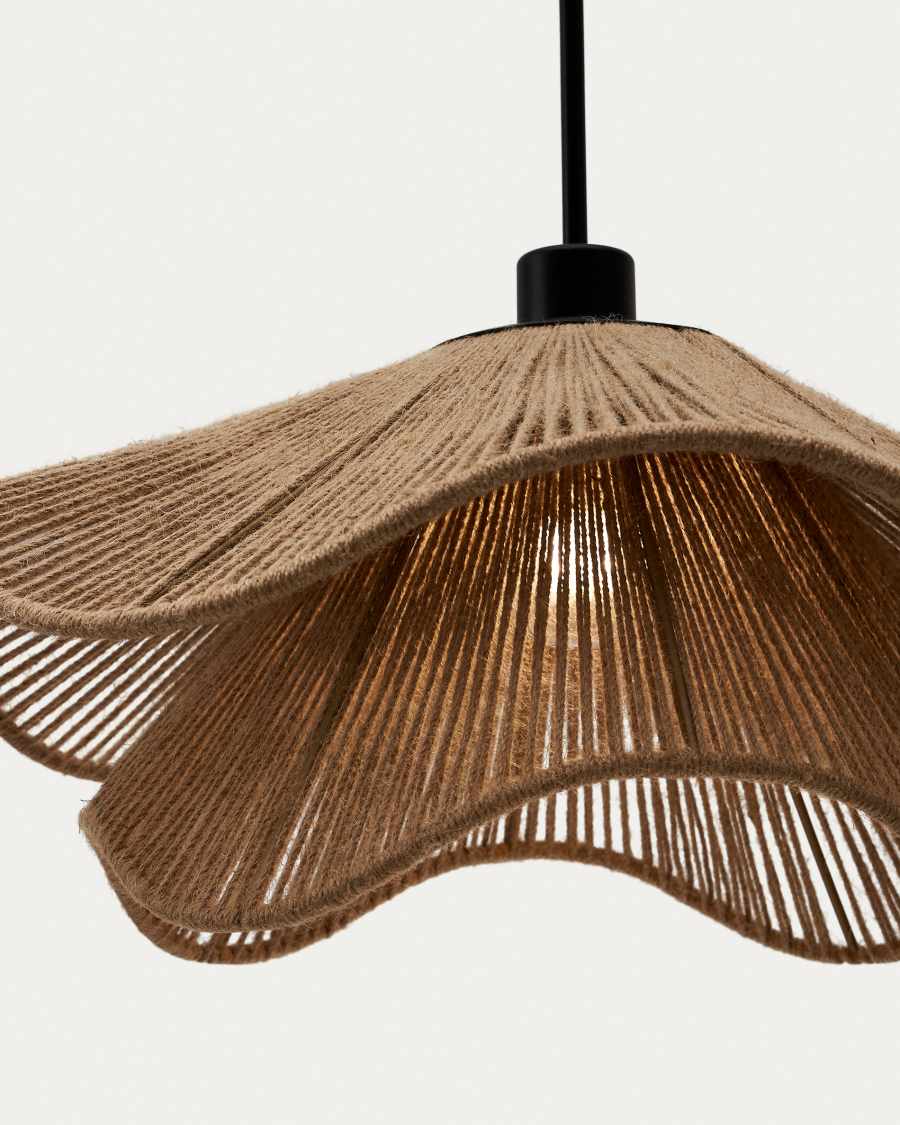 Pendelleuchte Lampenschirm Japandi Jute Natur 50 cm