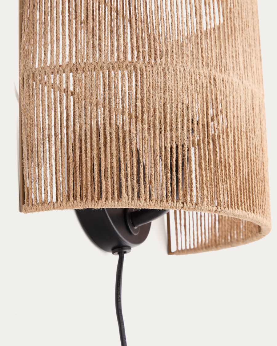 Wandleuchte Japandi aus Natürlicher Jute