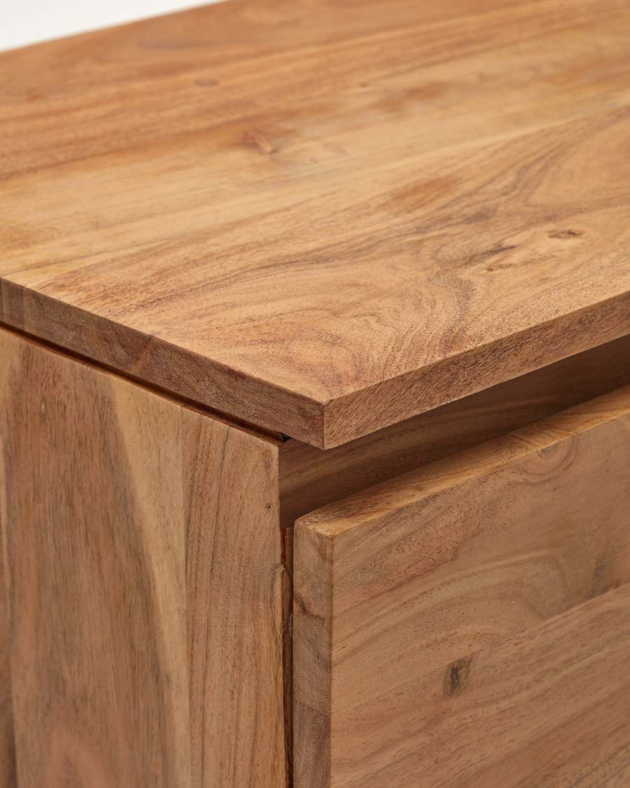 Sideboard Japandi Akazienholz Gebleicht 3 Türen 150x88 cm
