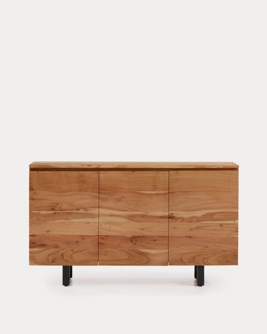 Sideboard Japandi Akazienholz Gebleicht 3 Türen 150x88 cm
