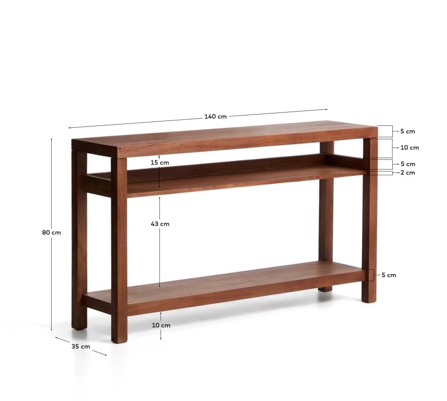 Konsolentisch Japandi Akazienholz 140x80 cm